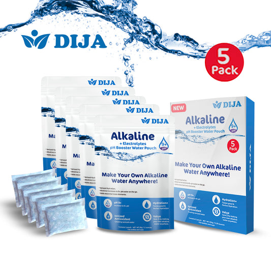 DIJA Alkaline Water Filter Pouch- Long-Life 16 Gallon/72 Litre (5-pack)